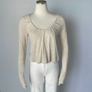 Free People Waffle Knit Top X Small